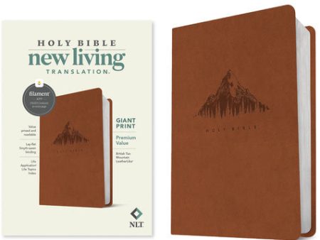 NLT Giant Print Premium Value Bible, Filament Enabled (Leatherlike, British Tan Mountain) Online Sale