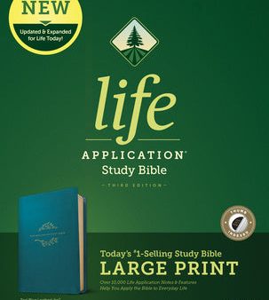 NLT Life Application Study Bible, Third Edition, Large Print (Leatherlike, Teal Blue, Indexed) For Cheap